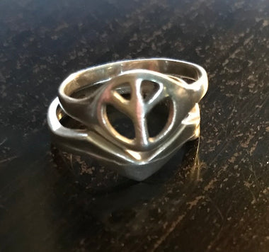 Sterling Silver Peace Sign and Band 