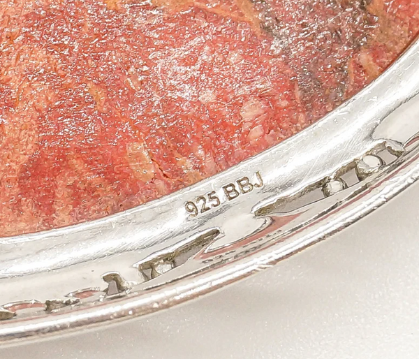 Large Sponge Coral Sterling Silver Pendant Necklace and Earrings Set