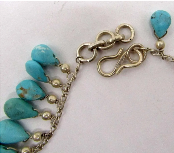 Sterling Turquoise Bracelet and Earring Set