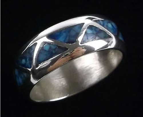 Sterling Turquoise Band Ring