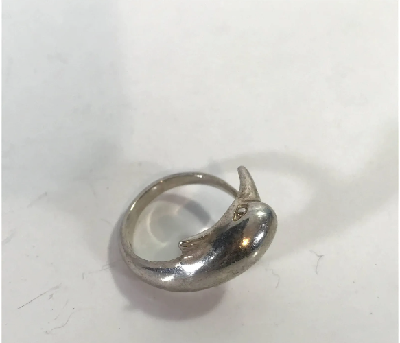 Vintage Sterling Silver Dolphin Ring