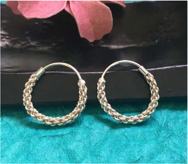 Sterling silver hoop earrings