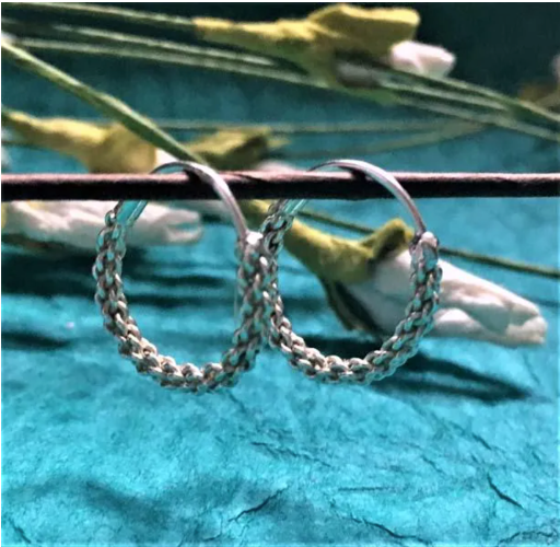 Sterling silver hoop earrings