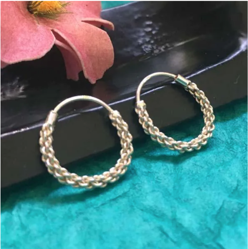 Sterling silver hoop earrings