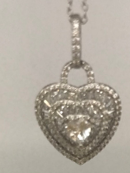 Sterling Silver Brilliant Heart Necklace