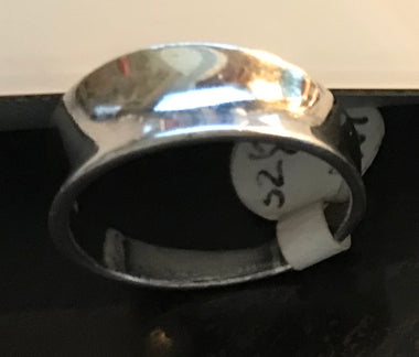 Sterling Silver Concave Face Ring Size 8