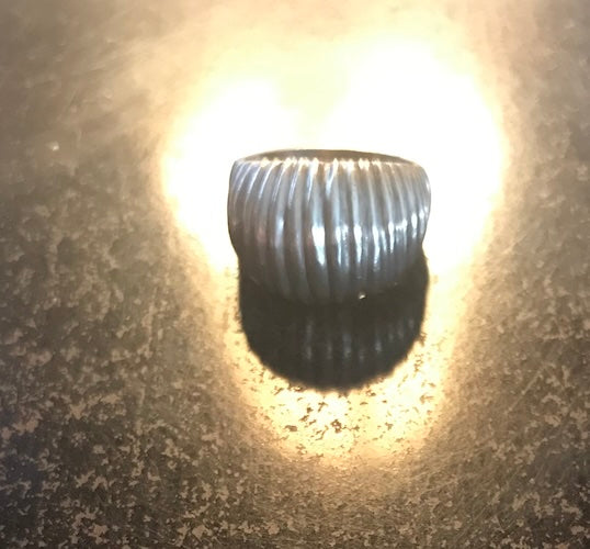 Sterling Ribbed Dome Ring