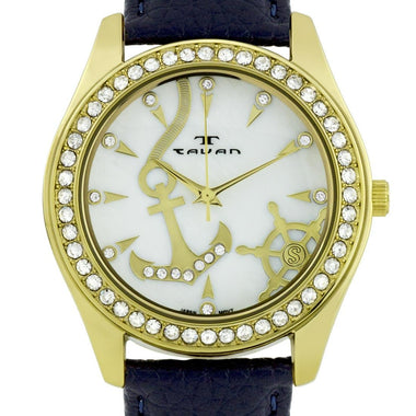Swarovski Crystal Bezel Nautical Ladies Watch