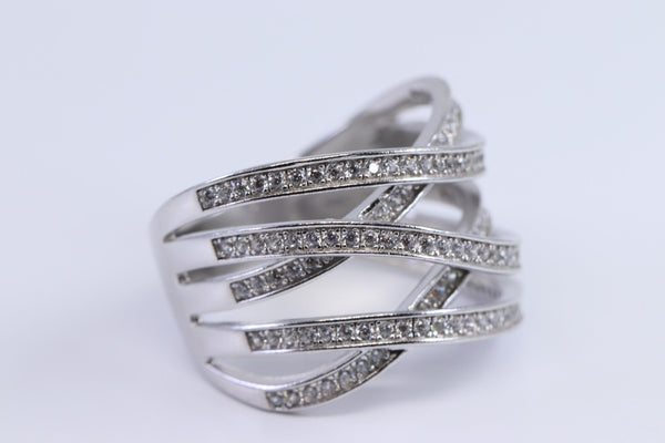 925 Sterling Silver Braided Ring Size 7