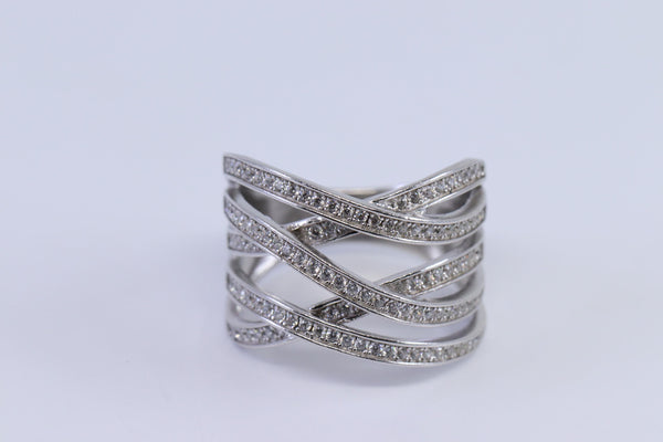 925 Sterling Silver Braided Ring Size 7