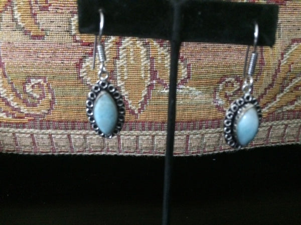 Larimar Handmade 925 Sterling Silver Earrings Caribbean Blue, Various Styles