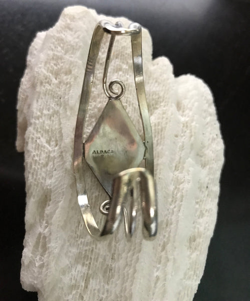 Aztec Alpaca Mexico Abalone Moon Rise Cuff Bangle Bracelet