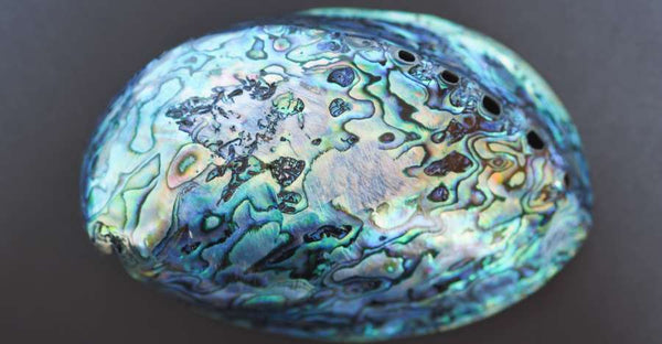 Mexico Sterling Silver & Abalone Wire Pendant 18" Necklace