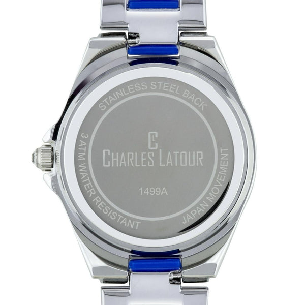 Charles Latour Pearlized Dial Core with Crystal Bezel Ladies Watch