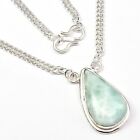 Natural Dominican Larimar Gemstone 18" Necklace & Earrings Set