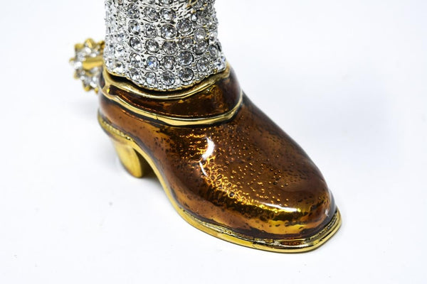 Enamel & Rhinestone Cowboy Boot in Decorative Box