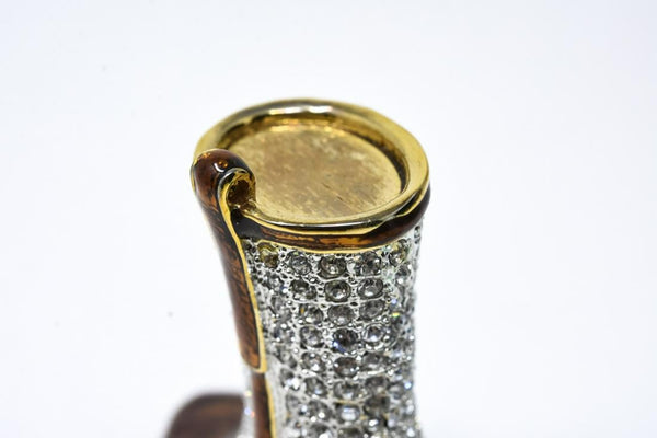 Enamel & Rhinestone Cowboy Boot in Decorative Box