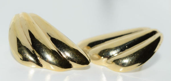 Gold Over 925 Sterling Silver Hollow Earrings