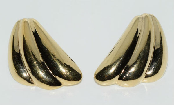 Gold Over 925 Sterling Silver Hollow Earrings