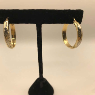Gold over Sterling hoop earrings
