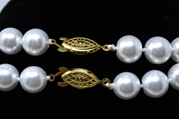 Hand Knotted 8mm Pearl Necklace Strands