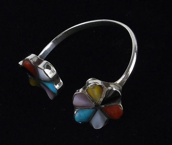 Zuni Raymond Bobelu Sterling Multi Inlay Ring, Boxed