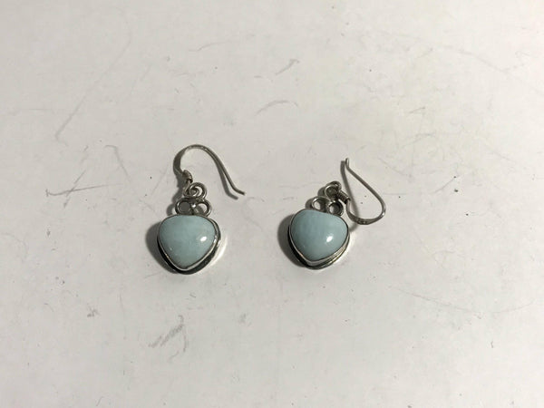 Larimar heart earrings