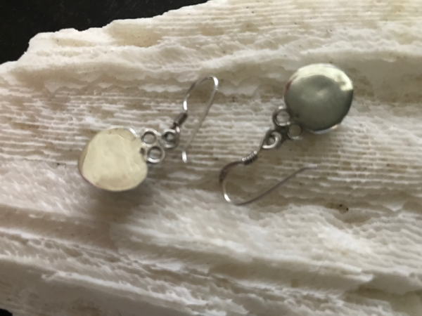 Larimar heart earrings