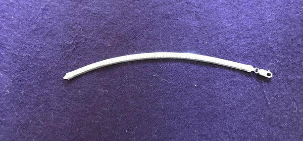 Italian Sterling Silver Classic Design Omega Bracelet