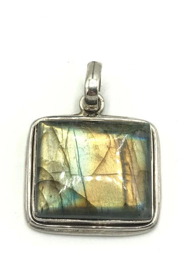 Hallmarked Mystical Spirit Labradorite Sterling Silver Pendant