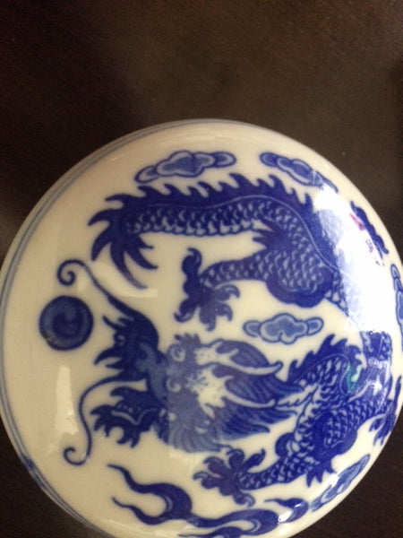 Chinese Large Dragon Ceramic Paint Pot