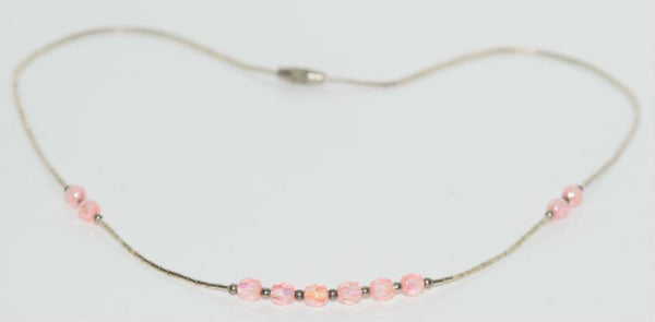 Liquid Sterling Silver Crystal Bead Necklace