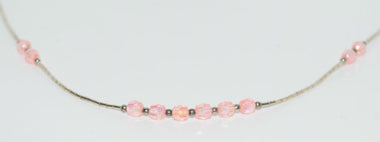 Liquid Sterling Silver Crystal Bead Necklace