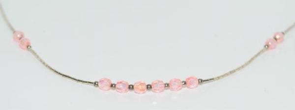 Liquid Sterling Silver Crystal Bead Necklace