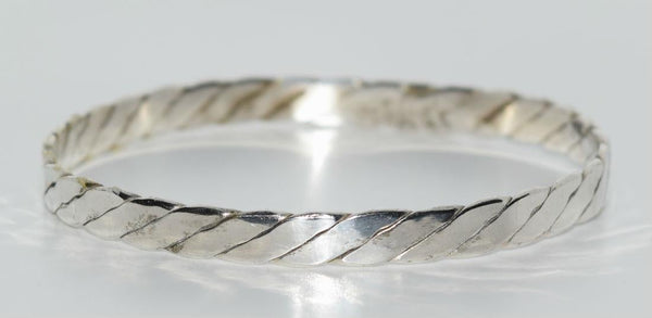 Mexico Sterling Silver Twisted Bangle Bracelet