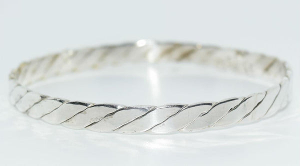 Mexico Sterling Silver Twisted Bangle Bracelet