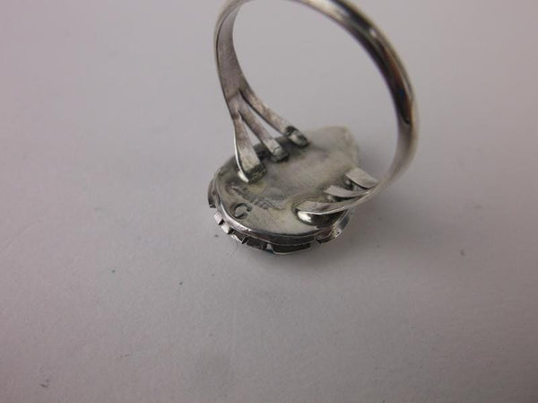 Navajo Calvin Spencer Sterling Silver Turquoise Ring