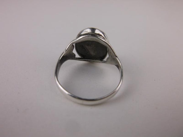 Navajo Vintage Sterling Silver Abalone Ring Size 4