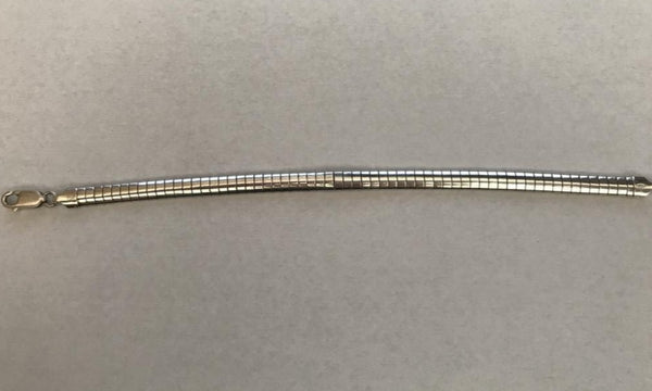 Italian Sterling Silver Classic Design Omega Bracelet