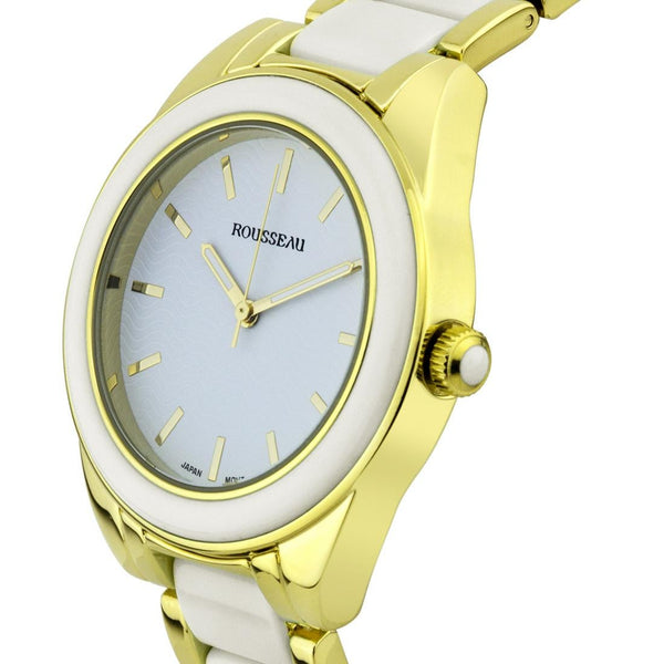 Rousseau Elegant Enamel Insert Link Ladies Watch