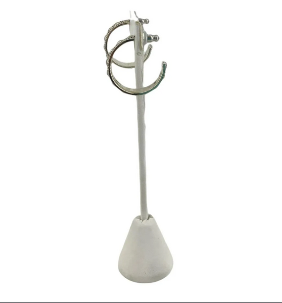 Distinctive Sun Sterling Silver Set: Ring Size 8 & Matching Earrings