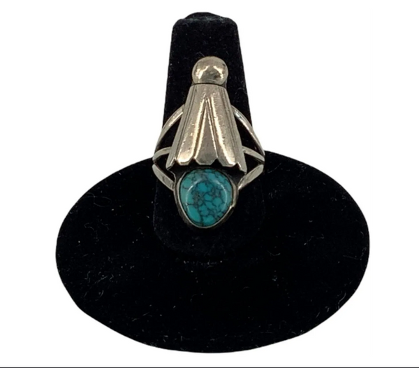 Handmade Artisan Sterling Silver Southwestern Turquoise Designer Ring