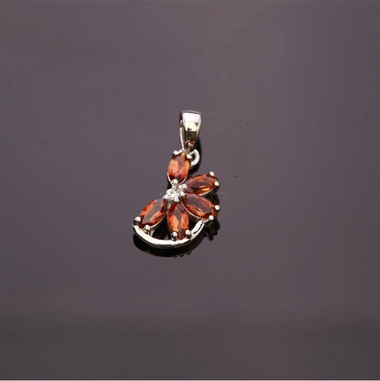 Marquise Madeira Citrine & Topaz Sterling Pendant Necklace