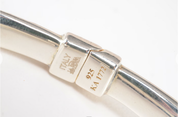 Italian La dea Bendata Designer Sterling Silver Bracelet