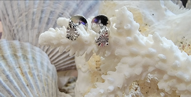 Pear Illusion Setting Diamond Stud Sterling Silver Earrings