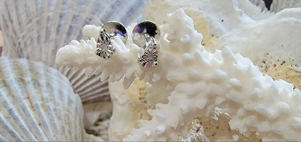 Pear Illusion Setting Diamond Stud Sterling Silver Earrings