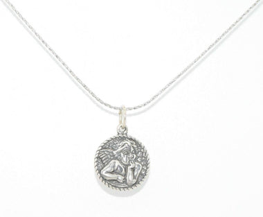 925 Shube Sterling Silver Cherub Pendant Necklace