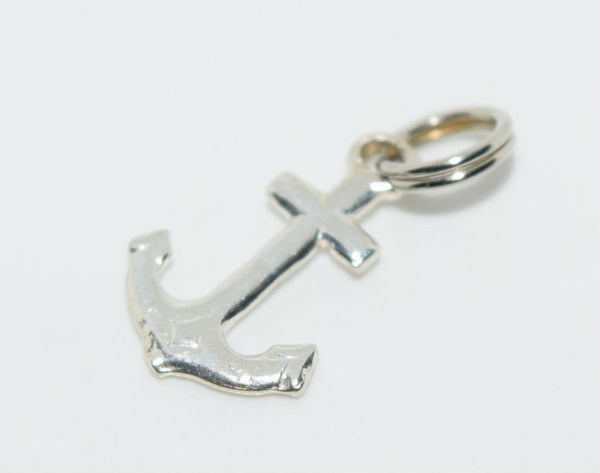 Silver Anchor Charm or Pendant for Bracelet