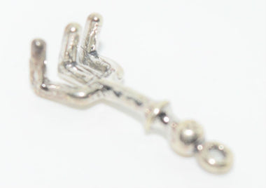 925 Sterling Silver Rake Charm