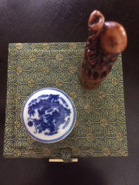 Oriental Brush Chop & Ceramic Paint Pot